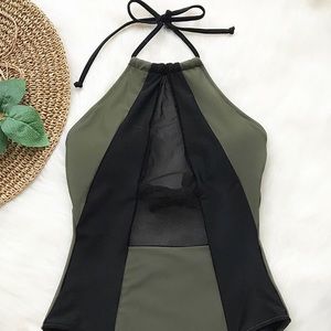 Cupshe Take My Heart Mesh One-Piece Swimsuit